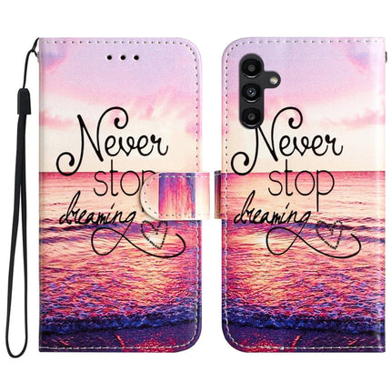 For Samsung Galaxy A36 5G Wallet Case Printed Pattern Design Leather Phone Cover - Never Stop Dreaming