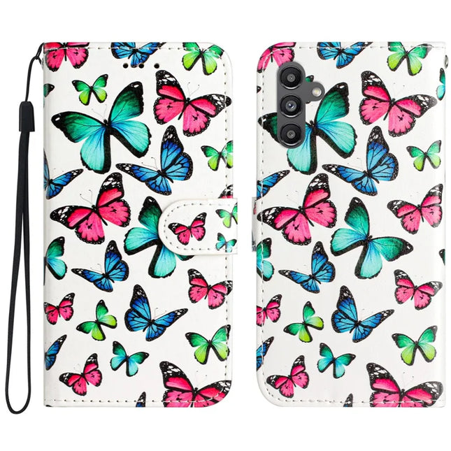 For Samsung Galaxy A26 5G Wallet Case Printed Pattern Design Leather Phone Cover - Butterflies