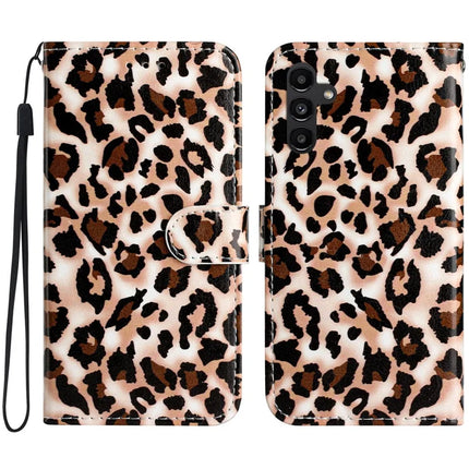 For Samsung Galaxy A56 5G Wallet Case Printed Pattern Design Leather Phone Cover - Leopard Print
