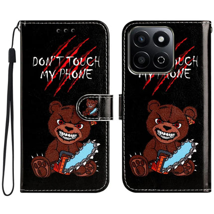 For Honor X7c 4G  /  200 Smart 5G Wallet Case Printed Pattern Design Leather Phone Cover - Don't Touch My Phone