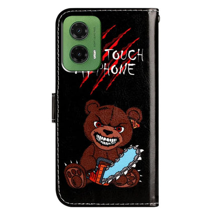For Motorola Moto G35 5G Wallet Case Printed Pattern Design Leather Phone Cover