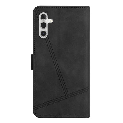 For Samsung Galaxy A26 5G Case Flip Leather Retro Phone Cover Lines Imprinted