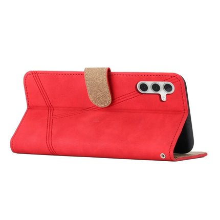 For Samsung Galaxy A26 5G Case Flip Leather Retro Phone Cover Lines Imprinted