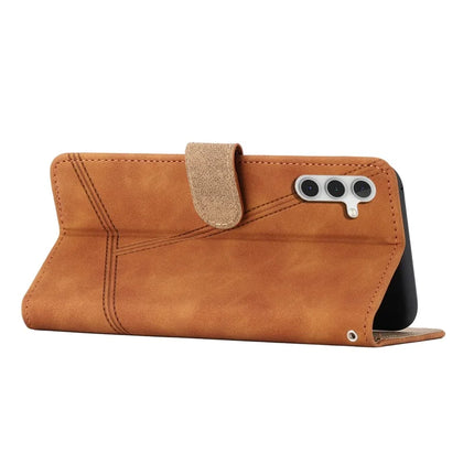 For Samsung Galaxy A26 5G Case Flip Leather Retro Phone Cover Lines Imprinted