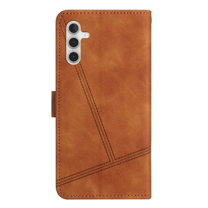 For Samsung Galaxy A26 5G Case Flip Leather Retro Phone Cover Lines Imprinted
