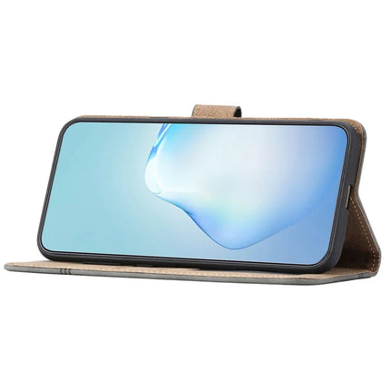 For Samsung Galaxy A56 5G Case Flip Leather Retro Phone Cover Lines Imprinted