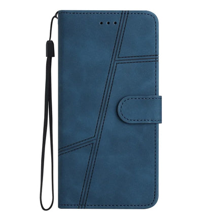 For Motorola Moto G75 5G Case Flip Leather Retro Phone Cover Lines Imprinted