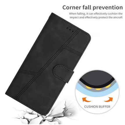 For Motorola Moto G75 5G Case Flip Leather Retro Phone Cover Lines Imprinted