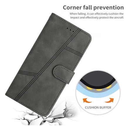 For Motorola Moto G75 5G Case Flip Leather Retro Phone Cover Lines Imprinted