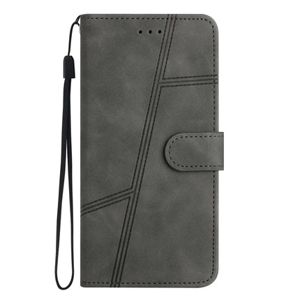 For Motorola Moto G75 5G Case Flip Leather Retro Phone Cover Lines Imprinted