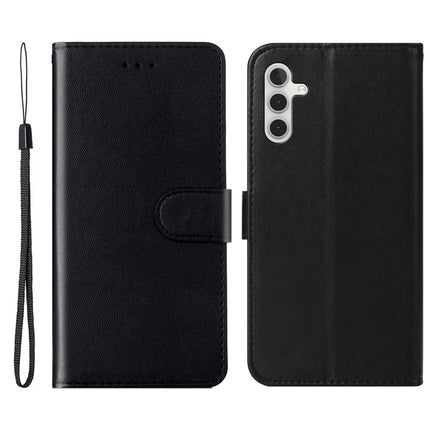 For Samsung Galaxy A26 5G Case with Card Holder PU Leather Flip Wallet Phone Cover - Black