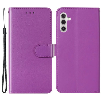 For Samsung Galaxy A26 5G Case with Card Holder PU Leather Flip Wallet Phone Cover - Purple