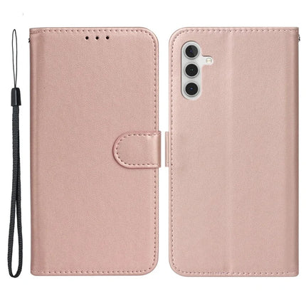 For Samsung Galaxy A26 5G Case with Card Holder PU Leather Flip Wallet Phone Cover - Rose Gold