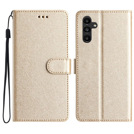 For Samsung Galaxy A26 5G Wallet Case Leather Folio Phone Cover Magnetic Clasp - Gold