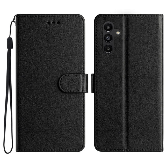 For Samsung Galaxy A56 5G Wallet Case Leather Folio Phone Cover Magnetic Clasp - Black
