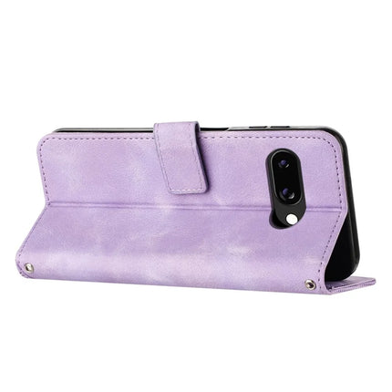 For Google Pixel 9a Case Handbag Imprinted Triangle Leather Phone Cover