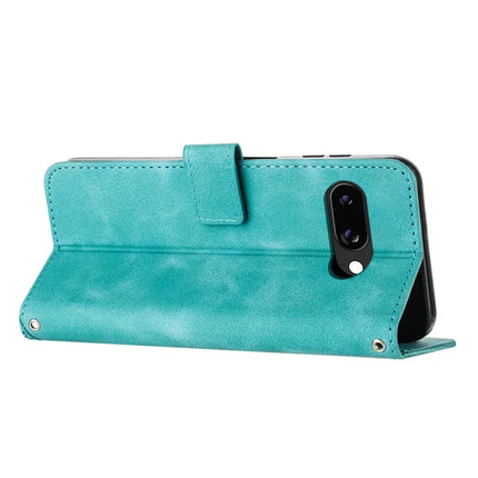 For Google Pixel 9a Case Handbag Imprinted Triangle Leather Phone Cover