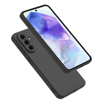 WANLONFENG MS Series for Samsung Galaxy A26 5G TPU Case Matte Back Cover with Tempered Glass