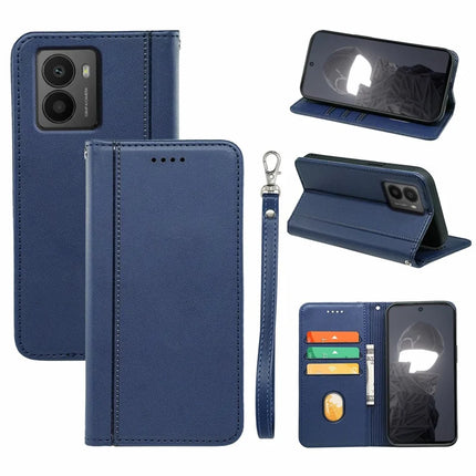 HX01 For HMD Fusion 5G Wallet Case Magnetic Closing PU Leather Phone Cover - Blue