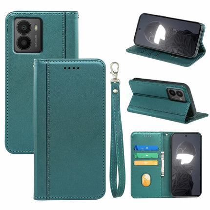 HX01 For HMD Fusion 5G Wallet Case Magnetic Closing PU Leather Phone Cover - Green