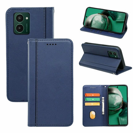 HX01 For HMD Pulse Pro Wallet Case Magnetic Closing PU Leather Phone Cover - Blue