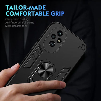 For Honor 200 5G Case PC+TPU Drop Defend Phone Cover with Ring Kickstand