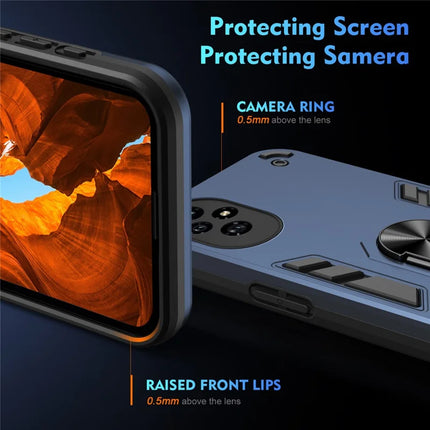 For Honor 200 5G Case PC+TPU Drop Defend Phone Cover with Ring Kickstand