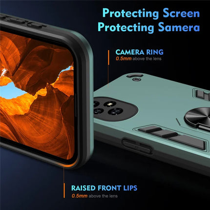 For Honor 200 5G Case PC+TPU Drop Defend Phone Cover with Ring Kickstand