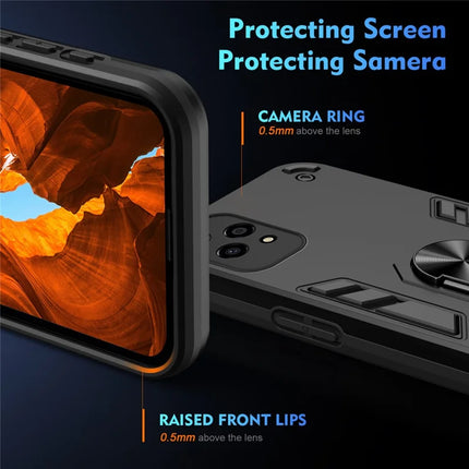 For Honor 200 Lite Case PC+TPU Drop Defend Phone Cover with Ring Kickstand