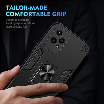 For Honor 200 Lite Case PC+TPU Drop Defend Phone Cover with Ring Kickstand