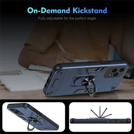 For Honor 200 Lite Case PC+TPU Drop Defend Phone Cover with Ring Kickstand