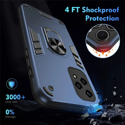 For Honor 200 Lite Case PC+TPU Drop Defend Phone Cover with Ring Kickstand