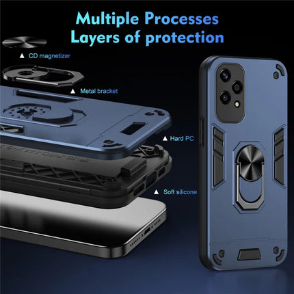 For Honor 200 Lite Case PC+TPU Drop Defend Phone Cover with Ring Kickstand