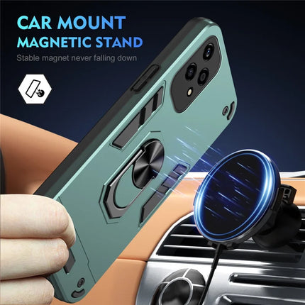 For Honor 200 Lite Case PC+TPU Drop Defend Phone Cover with Ring Kickstand