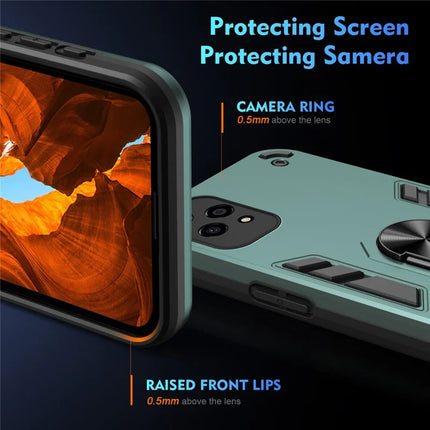 For Honor 200 Lite Case PC+TPU Drop Defend Phone Cover with Ring Kickstand
