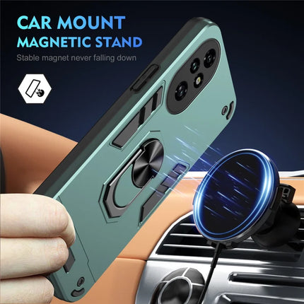 For Honor 200 Pro 5G Case PC+TPU Drop Defend Phone Cover with Ring Kickstand