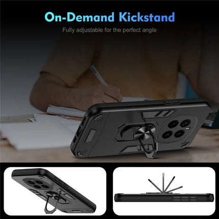 For Honor Magic7 5G Case PC+TPU Drop Defend Phone Cover with Ring Kickstand