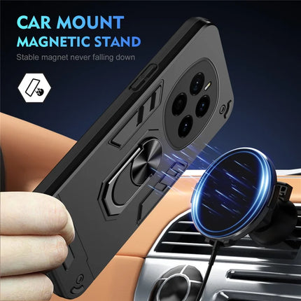For Honor Magic7 5G Case PC+TPU Drop Defend Phone Cover with Ring Kickstand