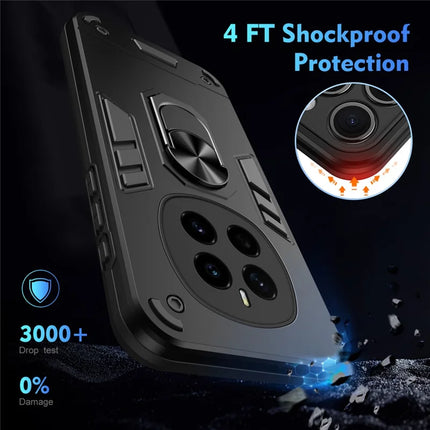 For Honor Magic7 5G Case PC+TPU Drop Defend Phone Cover with Ring Kickstand