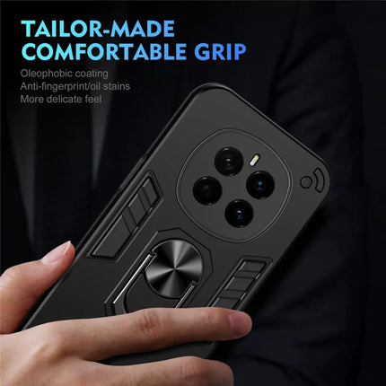 For Honor Magic7 5G Case PC+TPU Drop Defend Phone Cover with Ring Kickstand