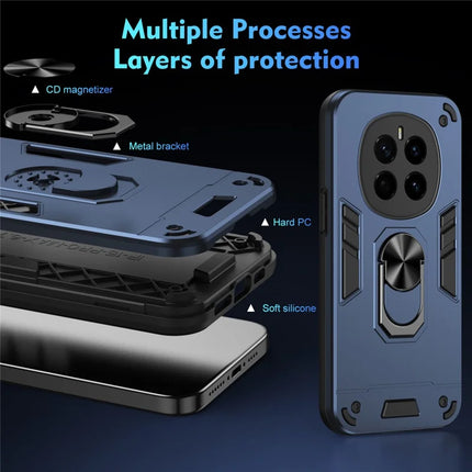 For Honor Magic7 5G Case PC+TPU Drop Defend Phone Cover with Ring Kickstand