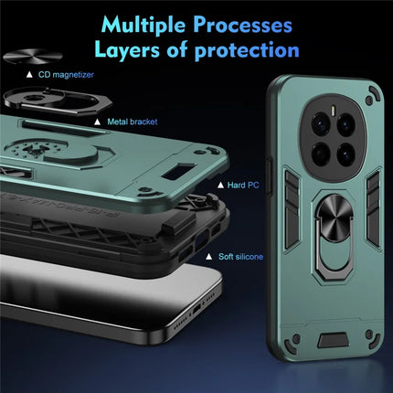 For Honor Magic7 5G Case PC+TPU Drop Defend Phone Cover with Ring Kickstand