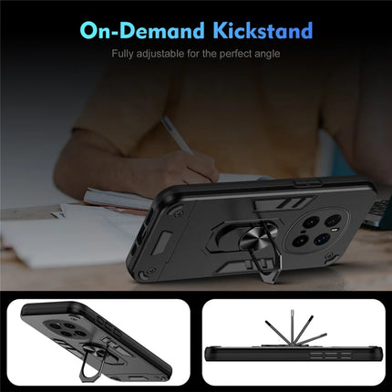 For Honor Magic7 Pro 5G Case PC+TPU Drop Defend Phone Cover with Ring Kickstand