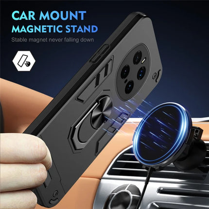 For Honor Magic7 Pro 5G Case PC+TPU Drop Defend Phone Cover with Ring Kickstand
