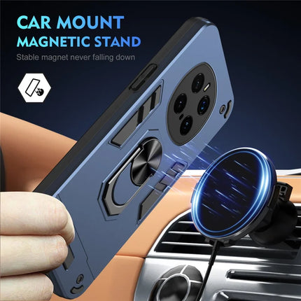 For Honor Magic7 Pro 5G Case PC+TPU Drop Defend Phone Cover with Ring Kickstand