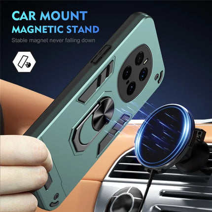 For Honor Magic7 Pro 5G Case PC+TPU Drop Defend Phone Cover with Ring Kickstand