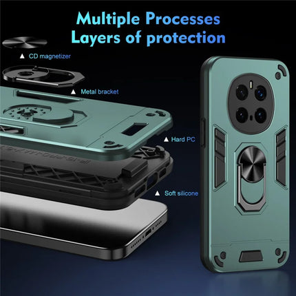 For Honor Magic7 Pro 5G Case PC+TPU Drop Defend Phone Cover with Ring Kickstand