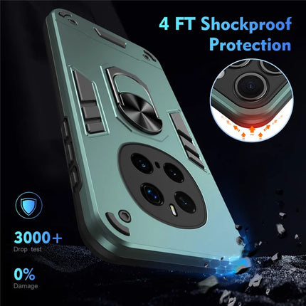 For Honor Magic7 Pro 5G Case PC+TPU Drop Defend Phone Cover with Ring Kickstand