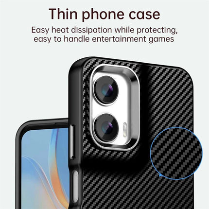 For Motorola Moto G35 5G Case Cell Phone Hybrid Back Cover Carbon Fiber Texture