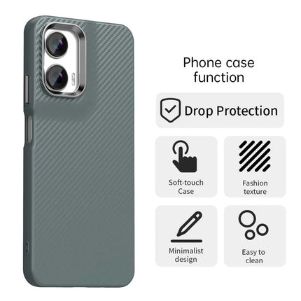 For Motorola Moto G35 5G Case Cell Phone Hybrid Back Cover Carbon Fiber Texture